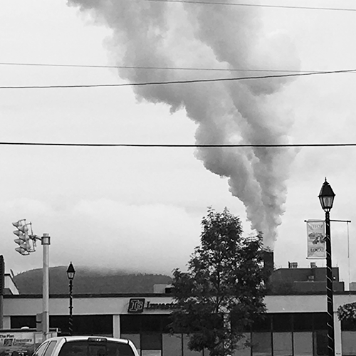 City smoke stack